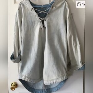 Free People Denim Tunic